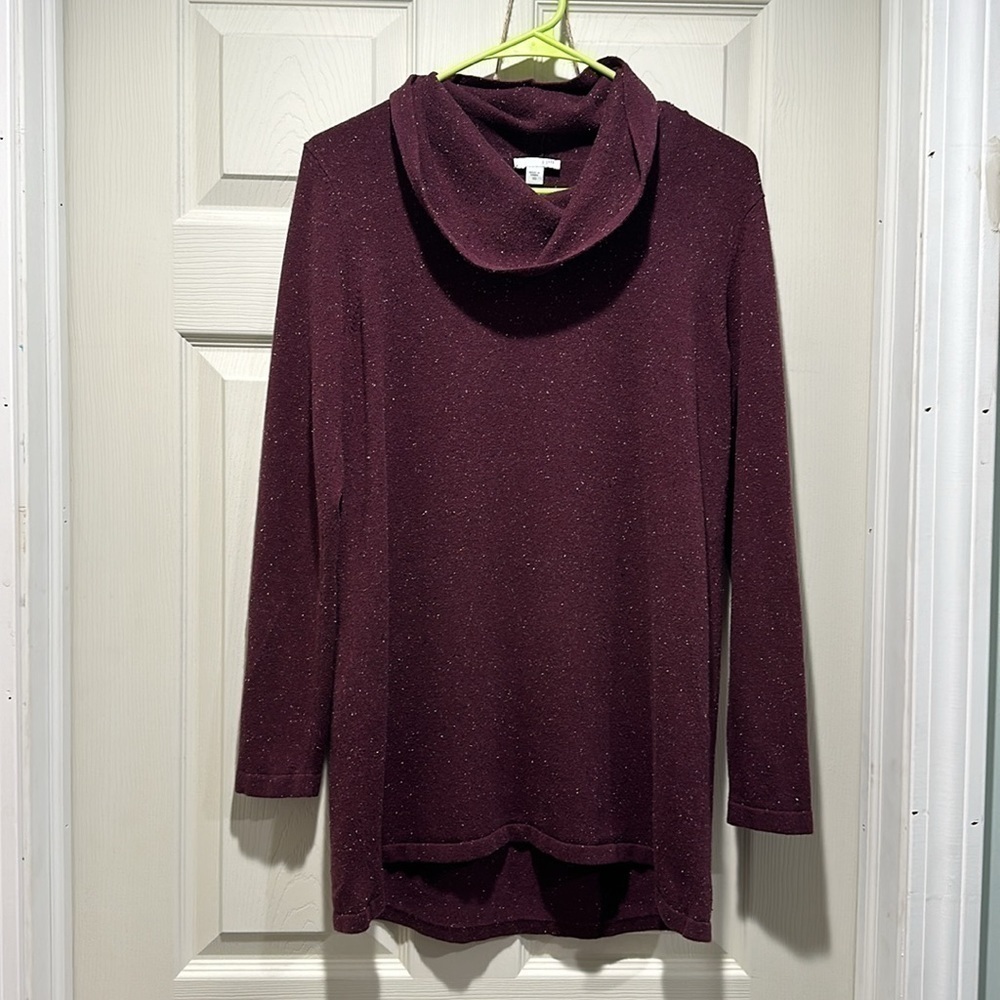 J Jill cowl neck‎ tunic sweater purple women’s size XS